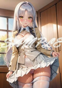 Z1178 立華かなで 天使 Angel Beats! エンジェルビーツ AB! AB A4 同人 イラスト 巨乳 コスプレ Anime アニメ ポスター セクシーアート acg