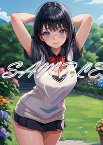 Z1768 宝多六花 SSSS.GRIDMAN グリッドマン A4 同人 イラスト 巨乳 美少女 コスプレ Anime アニメ イラストアートポスター セクシーアート