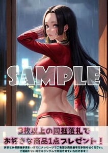 最終出品 Z667 ボアハンコック ONE PIECE ワンピース A4 同人 イラスト 巨乳 美少女 Anime アニメ イラストアートポスター セクシーアート