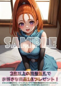 最終出品 Z1611 バーバラ ドラゴンクエストⅥ ドラクエ DQ6 A4 同人 イラスト 巨乳 美少女 コスプレ ポスター セクシーアート