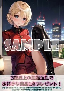 最終出品 Z250 ダージリン ガールズ&パンツァー ガルパン A4 同人 イラスト 美少女 コスプレ アニメ セクシーアート ポスター