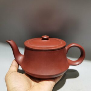 ◆古寳堂◆近現代 紫砂壺 一帆風順壺 周桂珍 紅泥 茶具 茶道品 極細工 古置物 古擺件 中国古美術 時代物 古董品