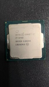 CPU インテル Intel Core I7-8700 プロセッサー 中古 動作未確認 ジャンク品 - A318