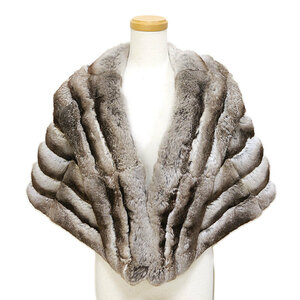  chinchilla shawl real fur protection against cold winter party Japanese clothes 