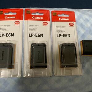 CANON LP-E6N 新品未開封3個+中古1個 キャノン バッテリーの画像1