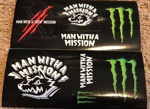 MAN WITH A MISSION × MONSTER ENERGY コラボ ステッカー 2枚 MWAM マンウィズ モンスターエナジ―