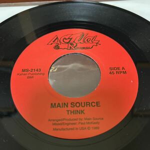 MAIN SOURCE - THINK / ATOM 7INCH レコード