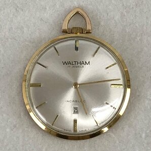 ★中古品★手巻き 懐中時計 Waltham ウォルサム 17Jewels INCABLOCの画像2