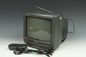 【TO】SONY ソニー TRINITRON COLOR TV トリニトロン カラー テレビ KV-10DS1 10型 電源コード リモコン付 通電確認済 現状品 ブラウン管 