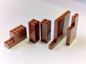 LEGO レゴ 基本ブロック　茶色1×2、1×4、1×6、1×8、2×2、2×4、2×6　 計25個セット