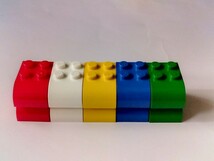 LEGO レゴ カーブ　ブロック　2×3　5色　赤、白、黄色、青、緑　計10個セット　_画像2