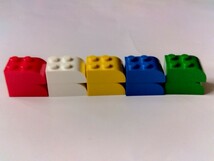 LEGO レゴ カーブ　ブロック　2×3　5色　赤、白、黄色、青、緑　計10個セット　_画像3