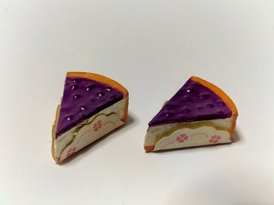 シルバニアファミリー　ブルーベリーケーキ　2個セット　小さなお店屋さん　ケーキセット分　食べ物　ミニチュア 玩具