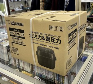 新品 ZOJIRUSHI 圧力IH炊飯ジャー 極め炊き NW-JE10-BA ブラック 1.0L 5.5合炊き 鉄器コートプラチナ厚釜 象印