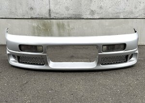 発送不可/店頭引取のみ 日産 R33 スカイライン 前期 純正OP フロントバンパー 加工品 シルバー系