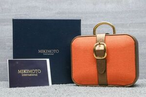 ミキモト アクセサリーケース バッグ トランク型 ジュエリーケース 携帯用 MIKIMOTO