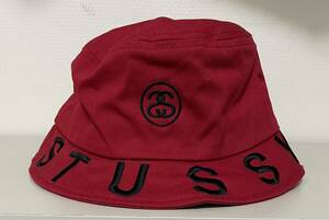  postage 230 jpy ~ Stussy Stussy STUSSY/ Stussy SS embroidery Logo BUCKET HAT bucket hat size L-XL