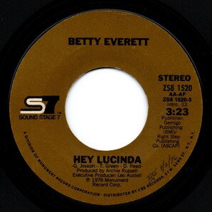 Betty Everett / My Love To Lean On ♪ Hey Lucinda (Sound Stage 7)の画像2