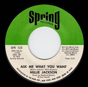 Millie Jackson / Ask Me What You Want ♪ I Just Can’t Stand It (Spring)