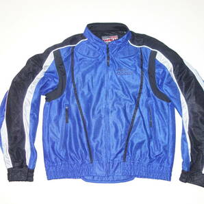 レア品 サイズLB 太め 南海部品 ナンカイ メッシュライディングジャケット ブルー /ブラック パット付き プロレーシングの画像1