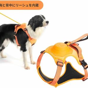 【サイズ Ｌ 】犬ハーネス 犬 ハーネス 首輪 胴輪 簡単装着 通気性あり