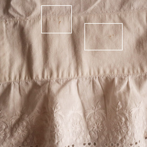 【179】フランス アンティーク 1900年頃 ペチコート 手刺繍 レース 白 リネン 少女 ドレス 衣装 スカラップ ハンドメイドの材料 リメイクの画像7