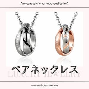 ペアネックレス カップル 夫婦 記念日 お揃い ステンレス製 2色ペアセット ネックレス ペアネックレス アクセサリー