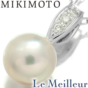 ミキモト パールペンダントネックレス PP-20601BU 真珠 7.3mm ダイヤモンド K18 MIKIMOTO 未使用品 返品OK