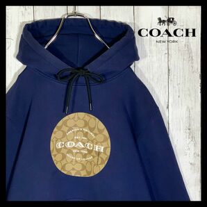 【COACH】 パーカー M センターロゴ シグネチャー サークルロゴ メンズ HOODIE