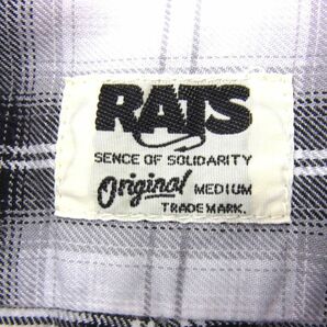 定価2万8000円●RATS ラッツ 21SS ワーク シャツ オンブレチェック ミリタリー 長袖 メンズ Mサイズ 正規品 春物 夏物 日本製の画像9