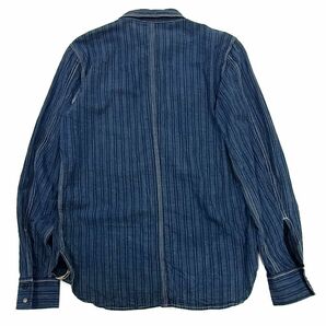 定価2万円■DIESEL ディーゼル 長袖シャツ ワークシャツ ストライプ柄 メンズ 1円スタートの画像2