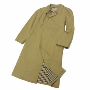 春物◇Aquascutum ステンカラーコート スプリングコート ベージュ ビジネス メンズ アクアスキュータム イングランド製 1円スタート