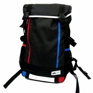 ■ALPHA INDUSTRIES バックパック リュックサック スクエア型 PC収納 トリコロール 通勤 通学 アルファ 1円スタート