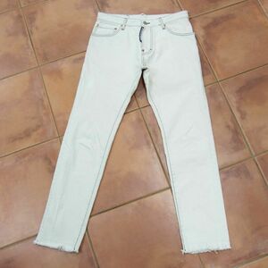 美品 定価105,600円◇Dsquared2 SEXY MERCURY JEAN S71LB0736 ホワイトデニム ジーンズ ディースクエアード メンズ イタリア製 1円スタート