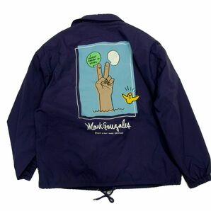 美品■MARK GONZALES コーチジャケット ピースサインプリント 春物 メンズ マークゴンザレス 1円スタートの画像1