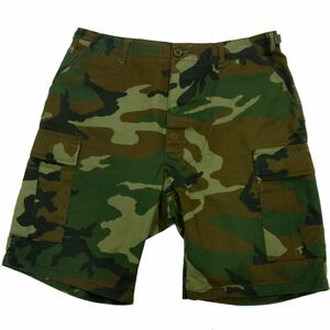 ■ROTHCO ロスコ カーゴハーフパンツ CAMO BDU SHORT カモフラ柄 ミリタリー 夏物 メンズ 1円スタート