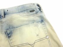 美品 定価4万円◆DIESEL ディーゼル D.N.A.ライン ジーンズ TEPPHAR ブリーチ USED加工 イタリア製 ストレッチ デニムパンツ メンズ_画像6