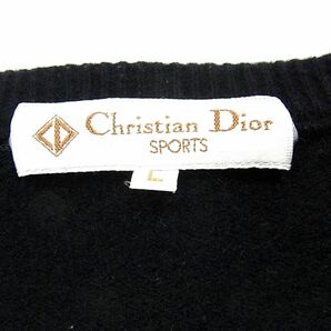オールド■Christian Dior SPORT Vネックセーター アーガイル柄 クリスチャンディオール メンズ 1円スタートの画像5