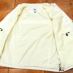 ◇FILA GOLF 2WAY ジップジャケット 半袖ジャケット オフホワイト 格子柄 フィラゴルフ メンズ 1円スタートの画像2