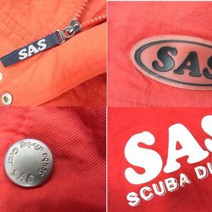 ☆SAS SCUBA DIVING エスエーエス フード付き ナイロンジャケット ウインドブレーカー スキューバダイビング フード襟元収納 1円スタートの画像8