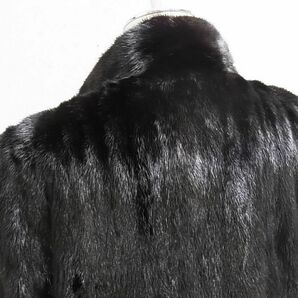 ◇MINK FUR ブラックミンクコート 高級本毛皮 レディース リアルファー 1円スタートの画像4