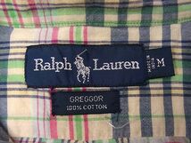 ☆RALPH LAUREN ラルフローレン 半袖シャツ ボタンダウン チェック柄 夏物 メンズ M 1円スタート_画像4