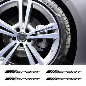 SPORT ホイール用耐熱ステッカー【ブラック】4P(検)VOLK RACING RAYS SSR BBS ENKEI BADX WALD トヨタ 日産 ホンダ スズキ ダイハツ BMWの画像3