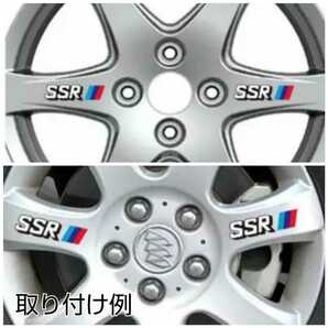 SSR ホイール用ステッカー 4P(検)VOLK RACING RAYS WORK BBS ENKEI BADX WALD トヨタ 日産 ホンダ スズキ ダイハツ BMW メルセデスの画像3
