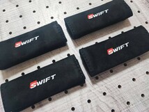 スイフト Swift SUEDE アシストグリップカバー ブラック 4個セット■スズキ スイフトスポーツ_画像2