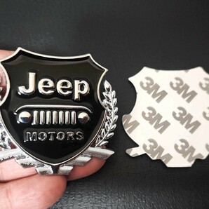 Jeep メタルエンブレム 【シルバー】クライスラー・ジープ ラングラー アンリミテッド グランドチェロキー コンパス レネゲードの画像7