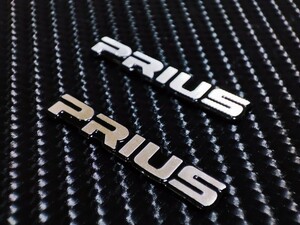 プリウス アルミ製 ミニエンブレム 2P■トヨタ PRIUS NHW20 ZVW30 35 40 41α 50 51 55 60 G's GR ツーリング LSG HV PHV