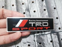 TRD SPORT 軽量アルミ製 エンブレム■プリウス クラウン ハリアー アルファード アクア ヤリスクロス ライズ RAV4 86 カムリ C-HR bB_画像3