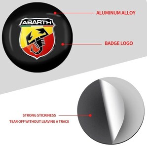 アバルト ホイールセンターキャップ 56mm 4P■ABARTH 500 750 750ザガート 1000 124 695 シムカ1300 2000の画像6