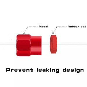 アウディ【S】タイヤ エアーバルブキャップ 4P【レッド】Sライン A1 A3 A4 B5 B6 B7 B8 A5 C5 A6 C6 c7 A7 S1 S2 S3 S4 S5 S6 S7 S8 S9の画像2